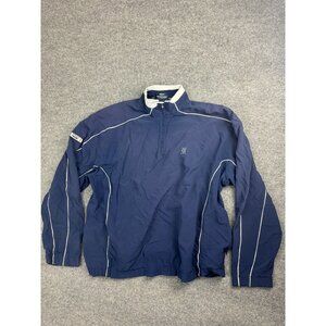 Straight Down Performance Jacket Men's XL Blue Pullover Golf Windbreaker
